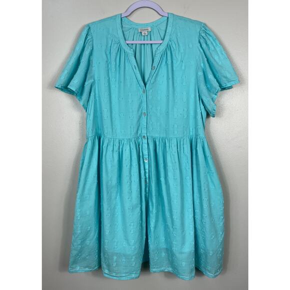 Sundance Sienna Breeze Dress Turquoise Large Boho Rodeo Casual Vacation - Picture 1 of 11